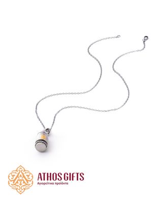 Metal St. Spyridon locket with a piece of the Saint’s slipper