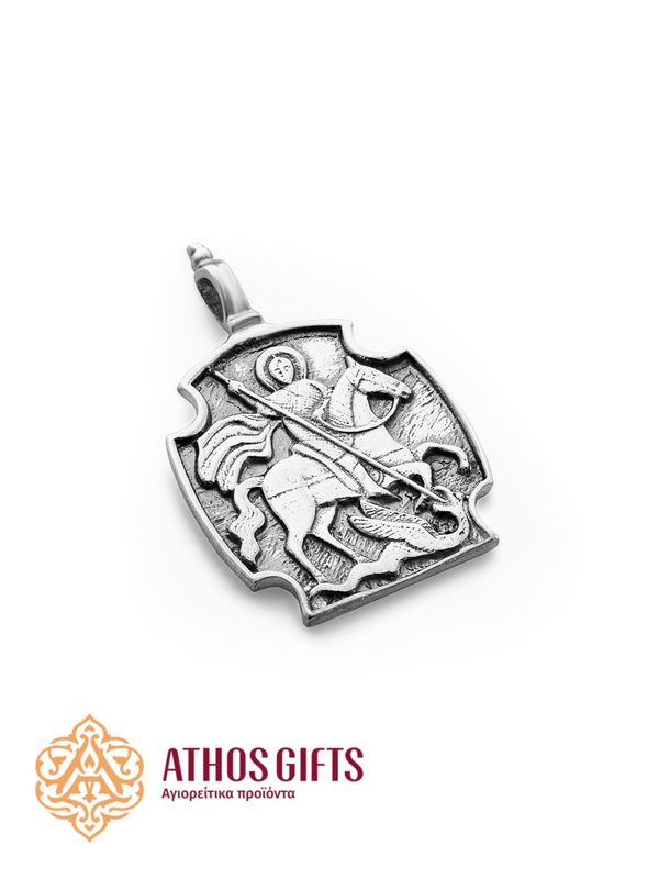 Silver pendant with the image of Saint George the Victorious