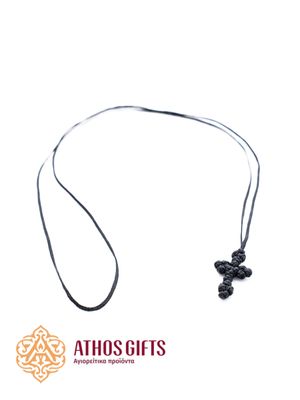Children’s cross for baptism, braided from a single-colored cord