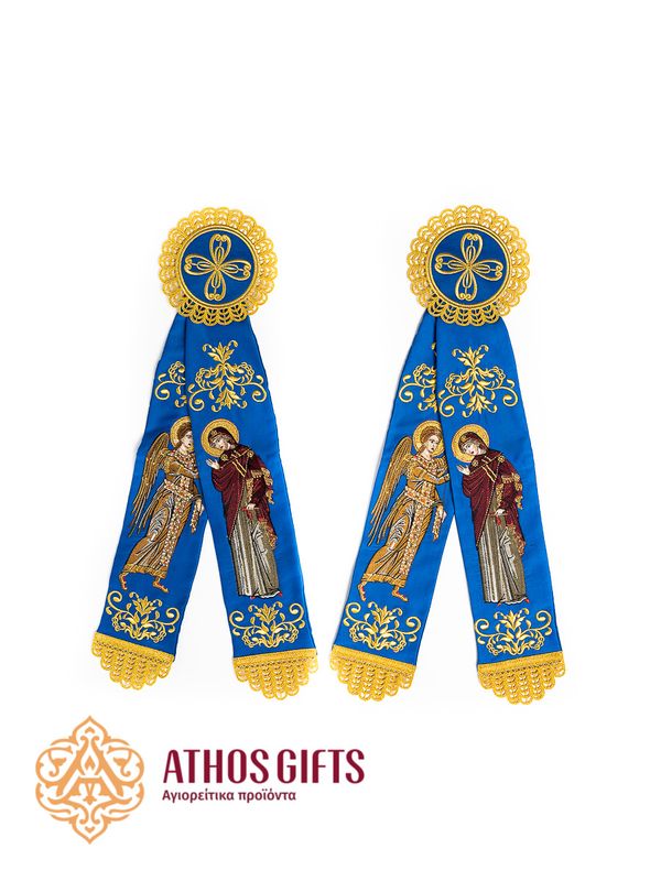 Liturgical set of two decorative ribbons for the dikirion and trikirion.