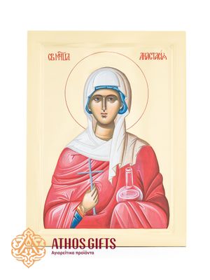 Icon of Saint Anastasia the Deliverer of Bonds, made on natural linden wood.