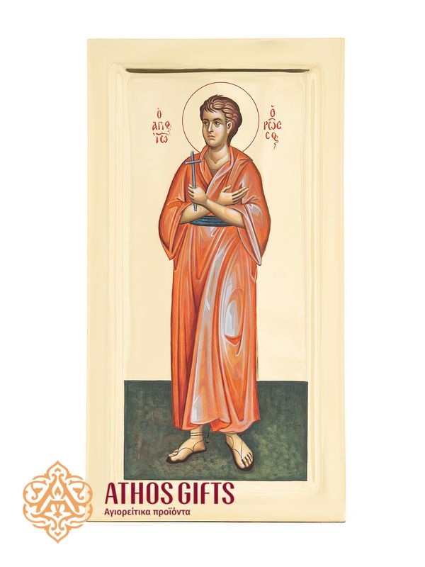 Handmade icon “Saint John the Russian”, crafted on natural linden wood