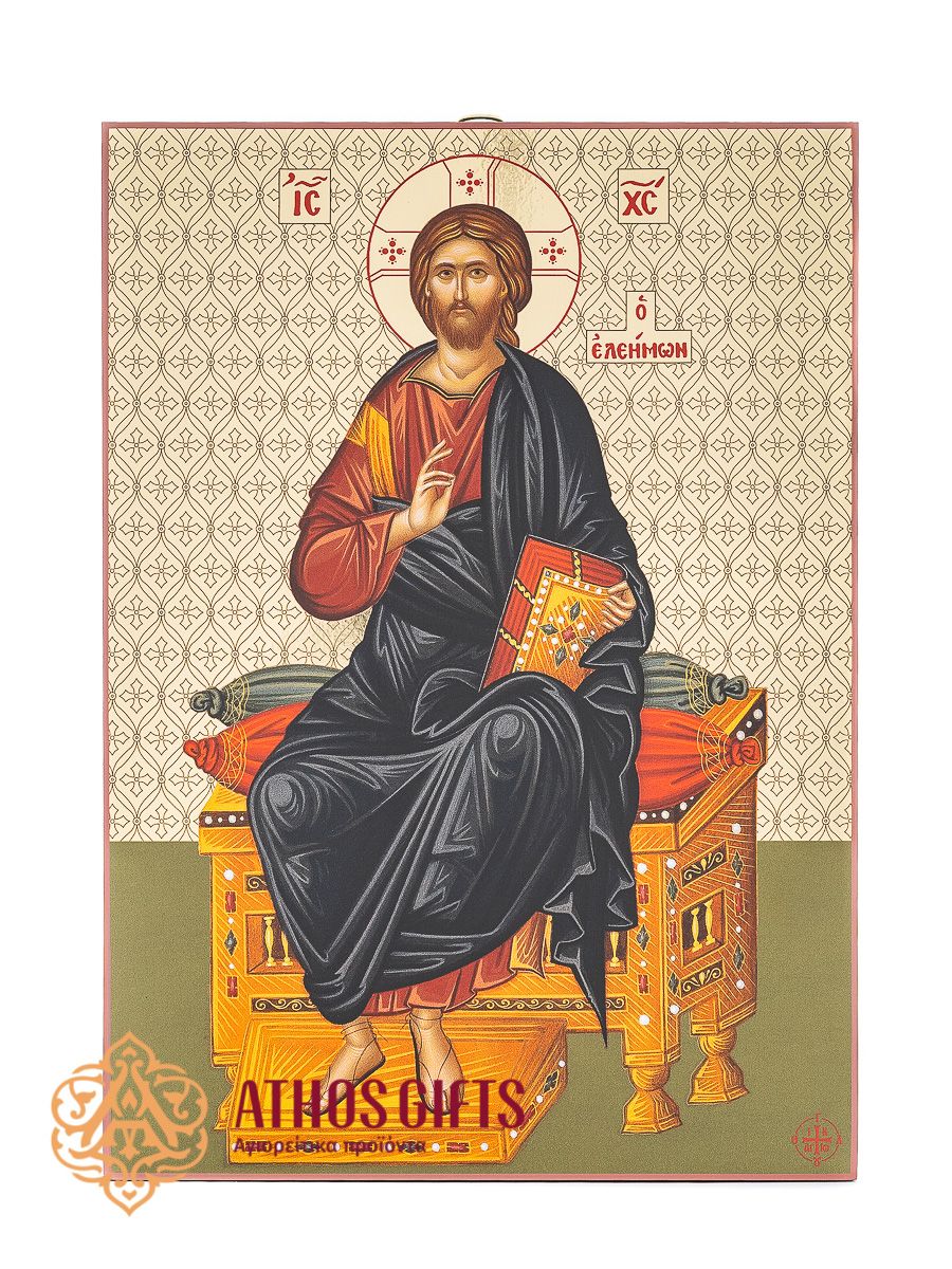 Icon of Jesus Christ the Merciful, made on chipboard using advanced printing technologies