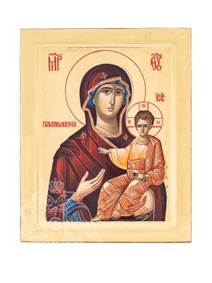 The icon “Theotokos Palaiologina” is handmade from natural linden wood.