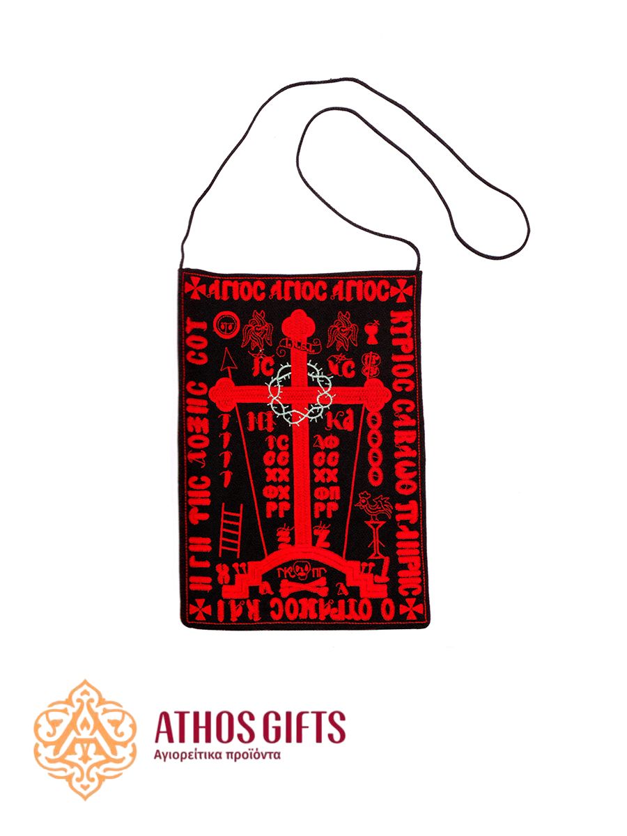 Monastic schema made of durable black fabric with embroidery