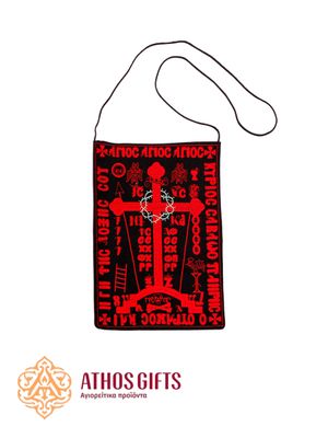Monastic schema made of durable black fabric with embroidery