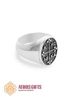 Sterling Silver Men's Ring | ΙΣ ΧΣ ΝΙΚΑ