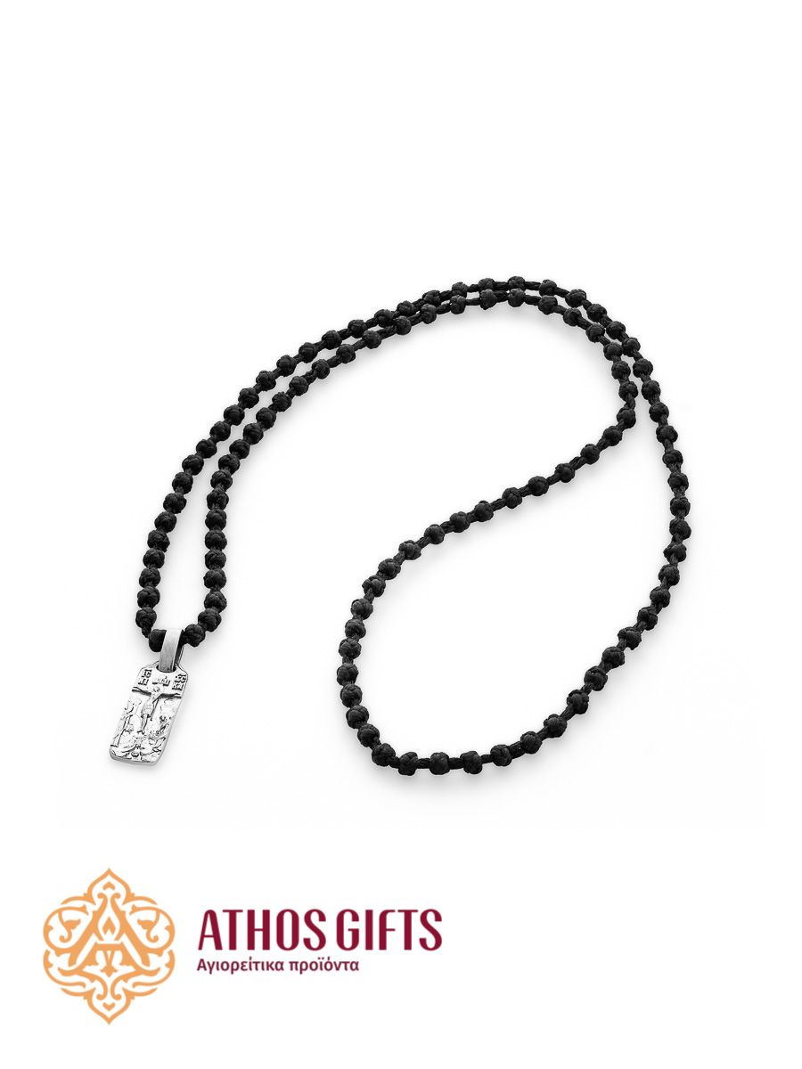 Prayer Rope with Silver Pendant | Crucifixion