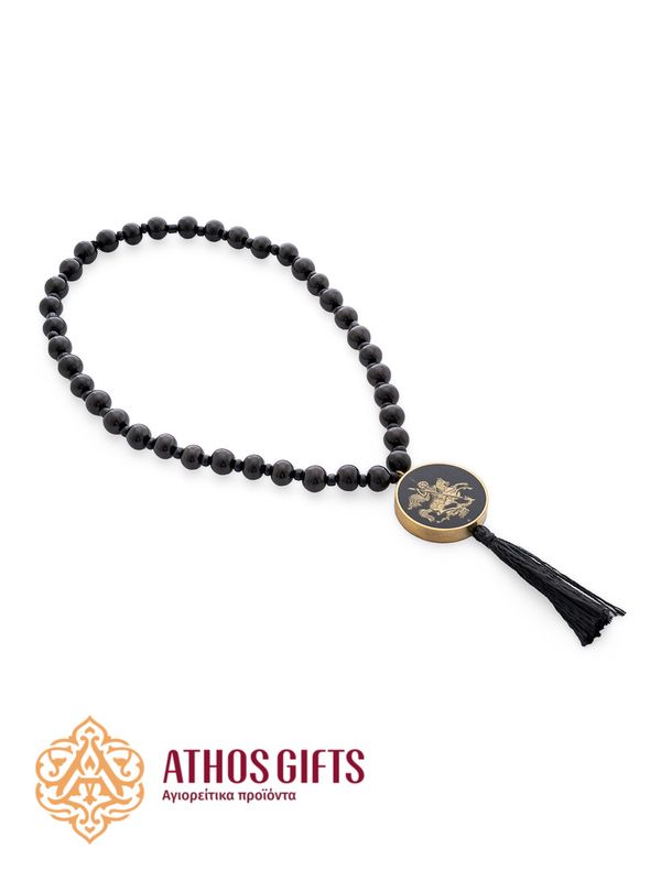 Car Mirror Hanging Ornament with a Relief Metal Image of Saint George the Victorious