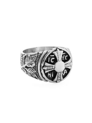 Sterling Silver Men's Ring ΙΣ ΧΣ ΝΙΚΑ