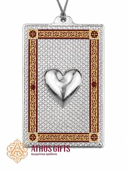 Metal Tama with an image of a heart.