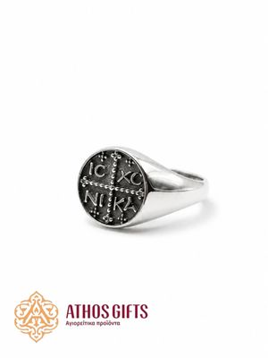 Sterling Silver Men's Ring | ΙΣ ΧΣ ΝΙΚΑ
