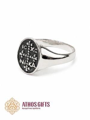 Sterling Silver Men's Ring | ΙΣ ΧΣ ΝΙΚΑ