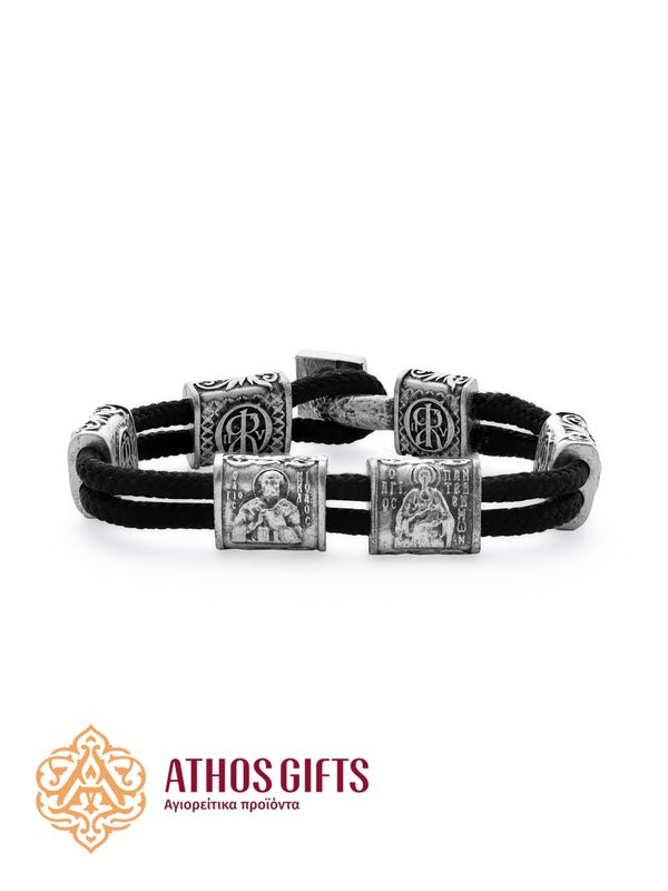 Braided Bracelet | Saints Spyridon, Nicholas, Panteleimon