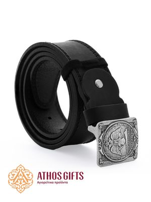 Leather Belt with Buckle | Byzantine Eagle