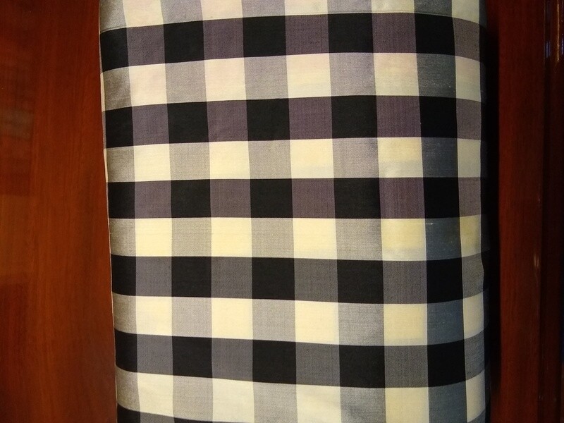 Thai Silk in Black and White Color