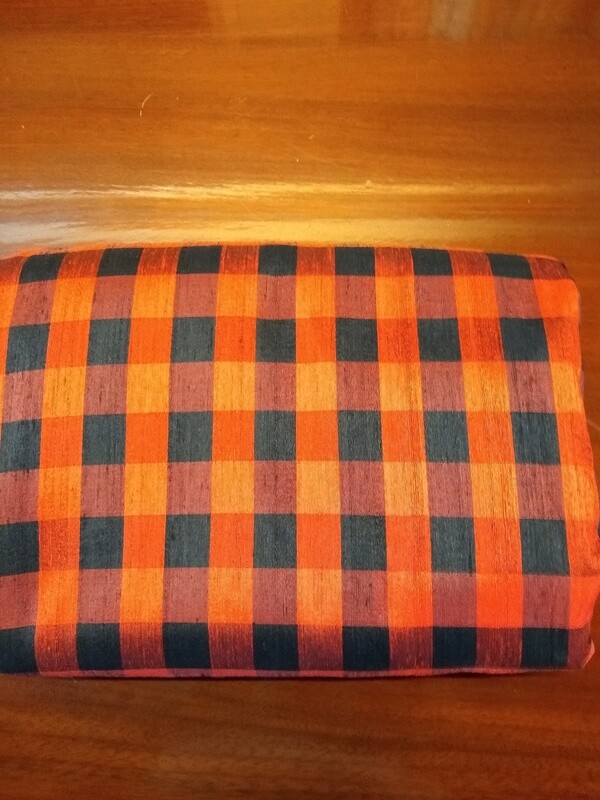 Thai Silk in Black and Red color