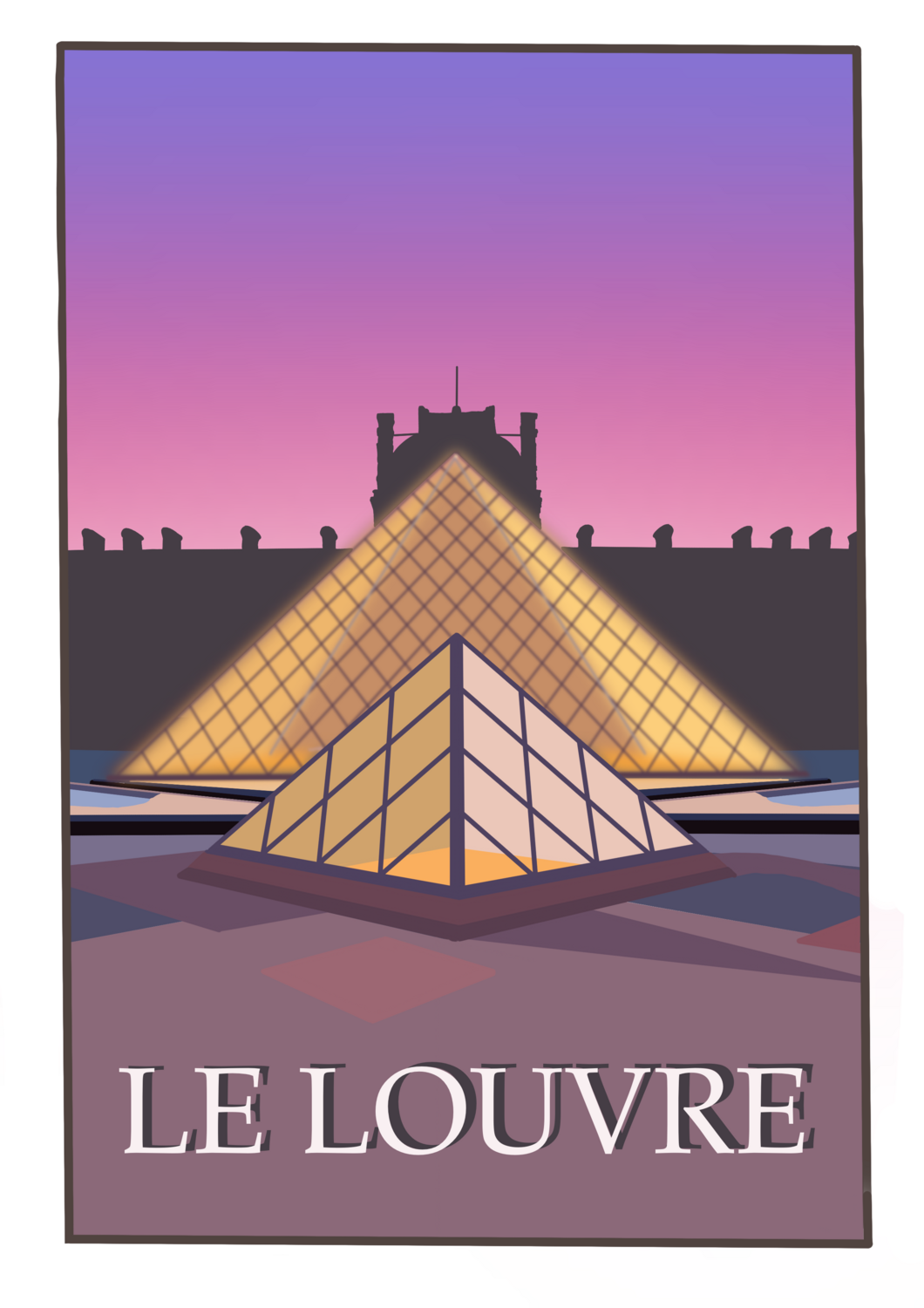 &quot;Le Louvre&quot; Poster