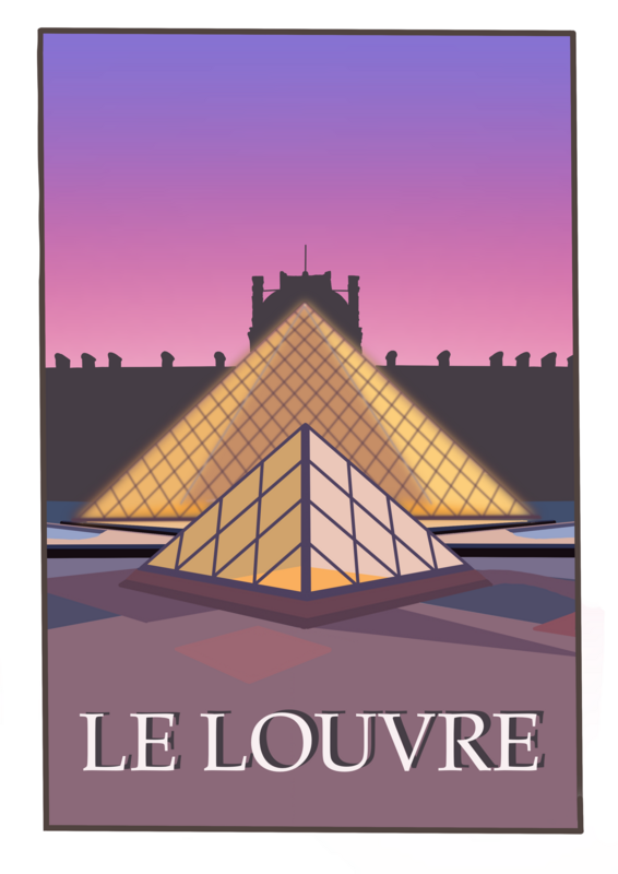 &quot;Le Louvre&quot; Poster
