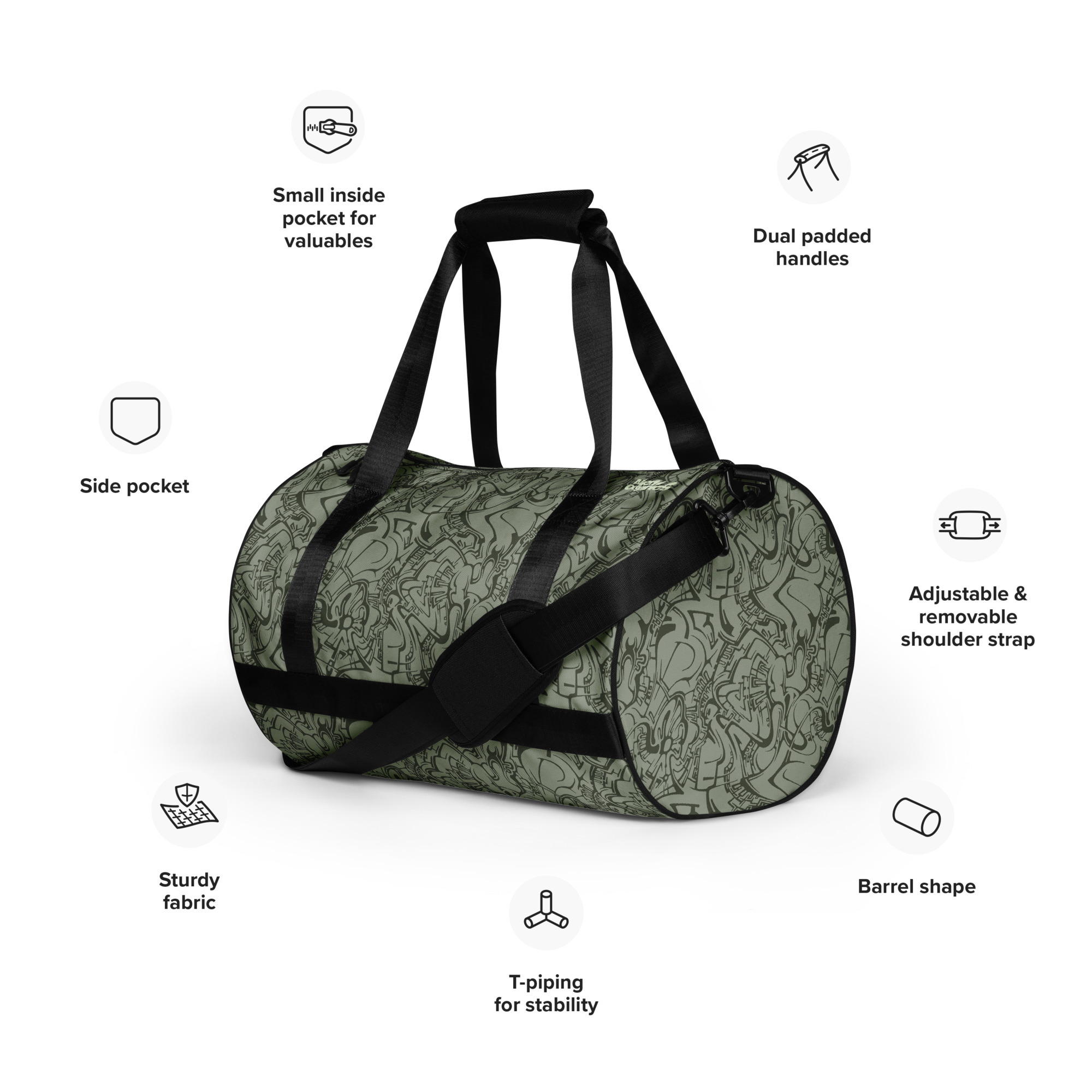 Zoorium - GrayGreen - Gym bag Zoorium - GrayGreen - Gym bag