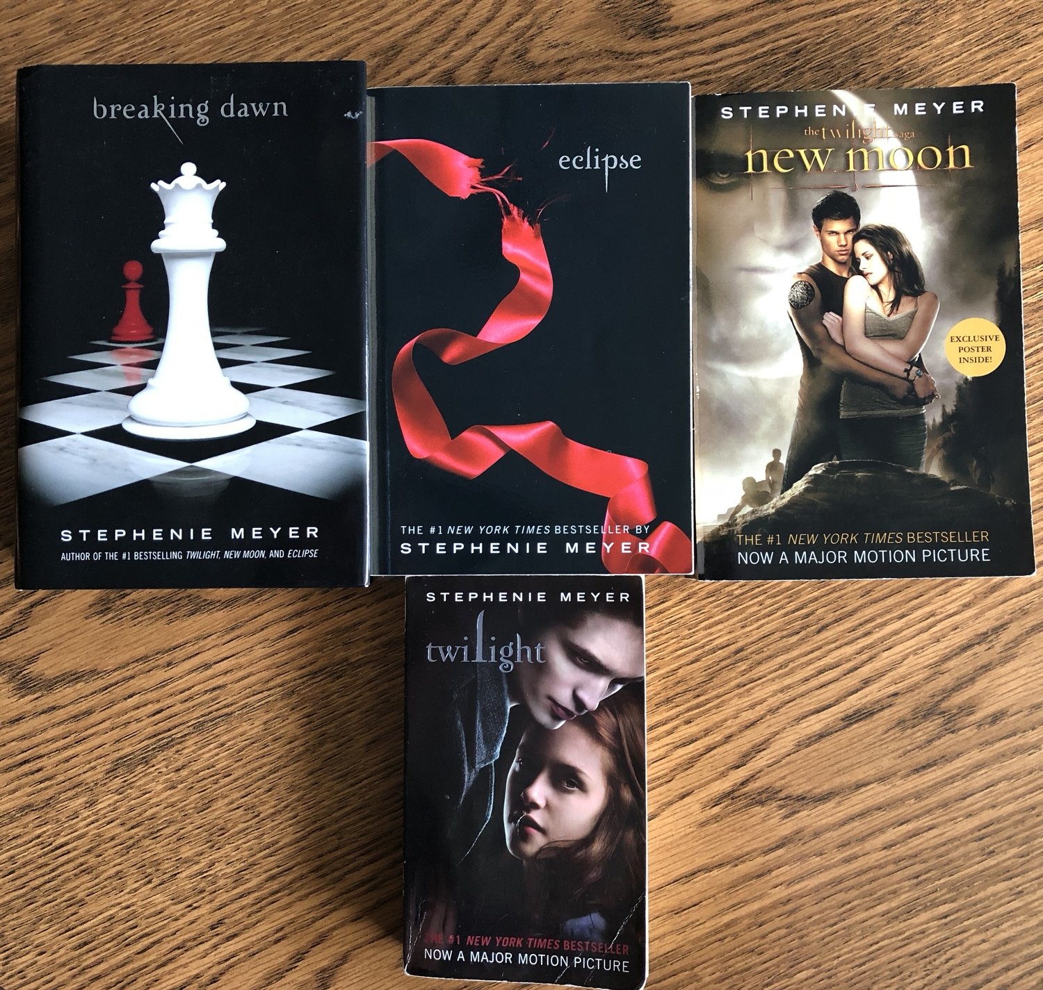Set of 4 Twilight Series Books by Stephenie Meyer