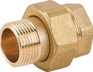 BOCCHETTONE IN OTTONE GIALLO DIRITTO C/0-RING 3/4"