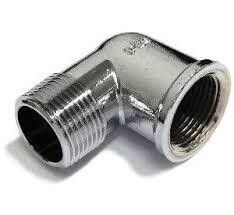 GOMITO IN OTTONE CROMATO MF 1/2"