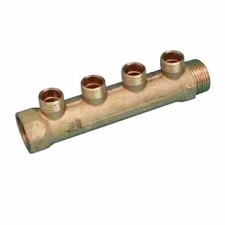 COLLETTORE OTTONE GIALLO 3/4X1/2  4 VIE