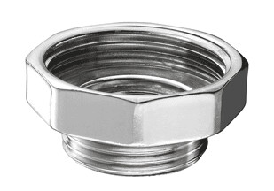 RIDUZIONE IN OTTONE CROMATO M 1" X F 1" 1/4