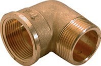 GOMITO IN OTTONE GIALLO MF 1/2"