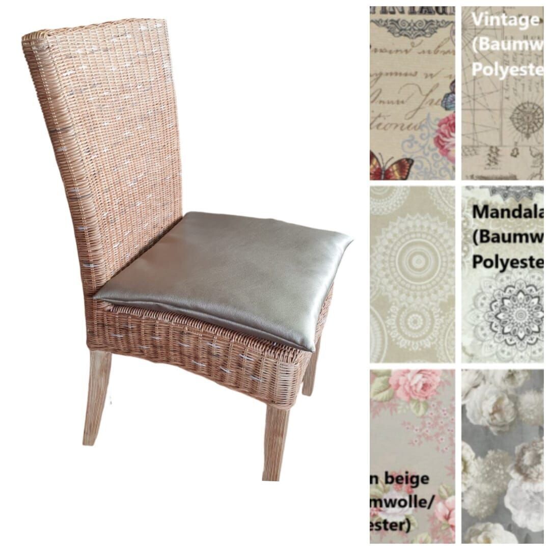 Sitzkissen / Stuhlkissen / Sitzauflage aus mit Vintage-Motiven