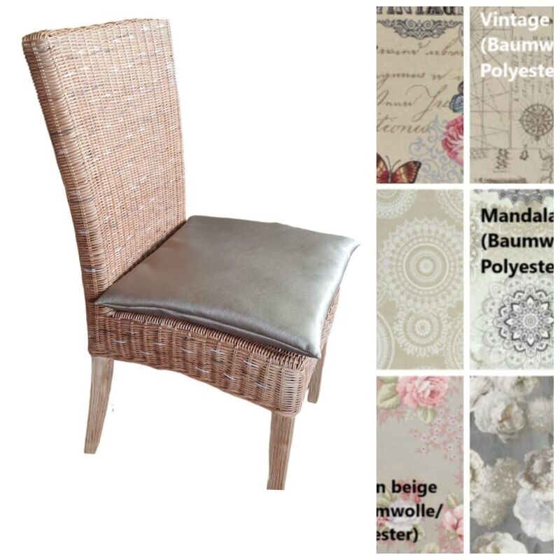 Sitzkissen / Stuhlkissen / Sitzauflage aus mit Vintage-Motiven