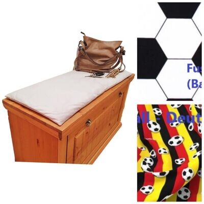 Sitzkissen / Sitzauflage mit Fussball-Motiv aus Baumwolle