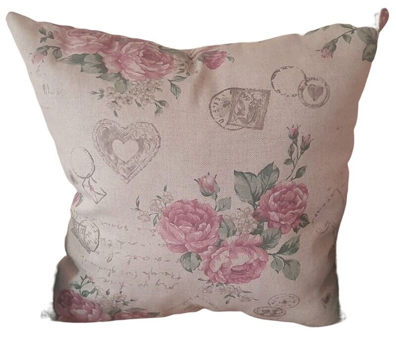 Kissen Viktoria Rosen (Creme/Rosa)