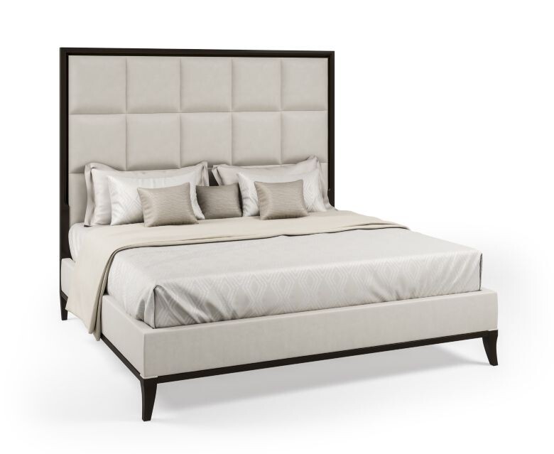 PROJECT COLLECTION - LETTO IMBOTTITO CORNICE IN LEGNO