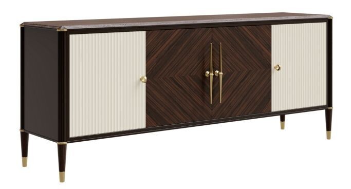 PROJECT COLLECTION - CREDENZA 4 ANTE EFFETTO ONDE