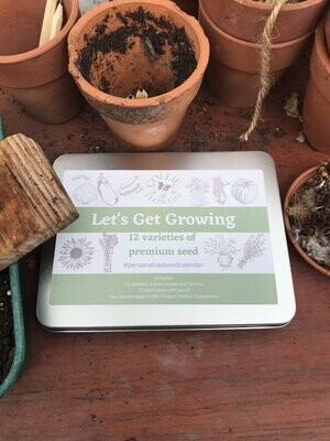 Let's Get Growing: Personalised Seed Tin