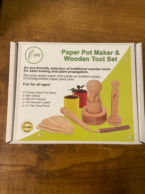 Paper Pot Maker & Wooden Tool Set