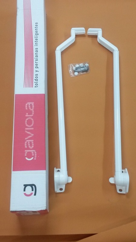 Juego de brazos punto con tensión de 100 cm. aluminio blanco