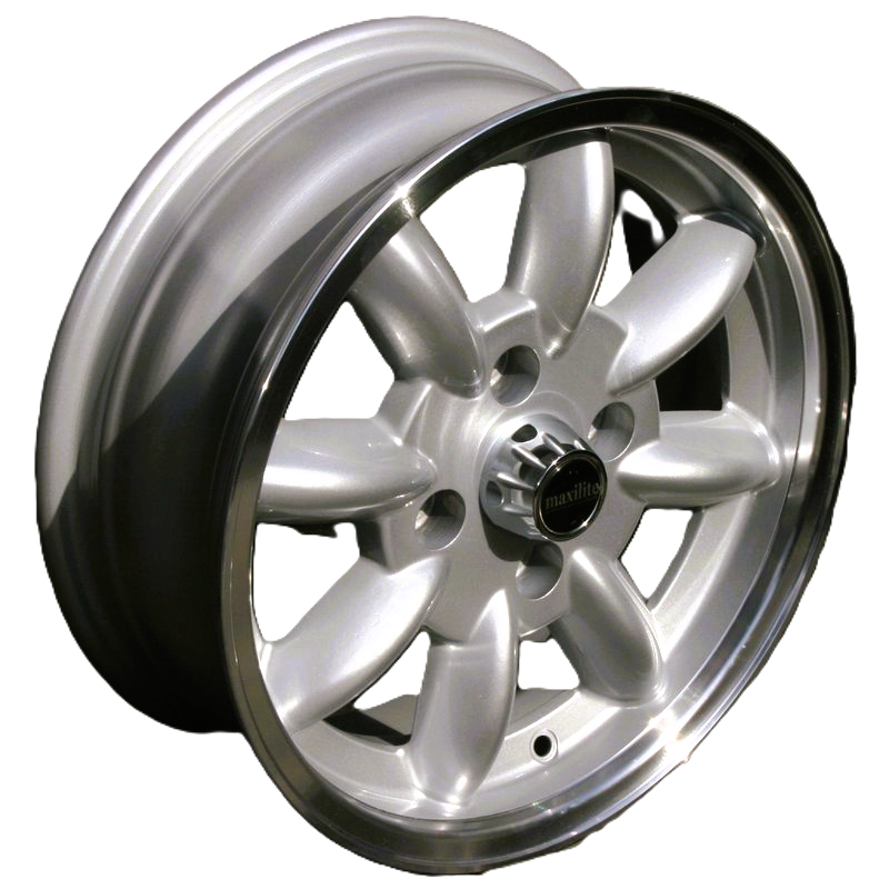 ALUMINIUM-FELGE MINATOR SILBERN 4 LOCH 8 SPEICHEN 5.5" X 15" ZUM ANSCHRAUBEN TR2-6