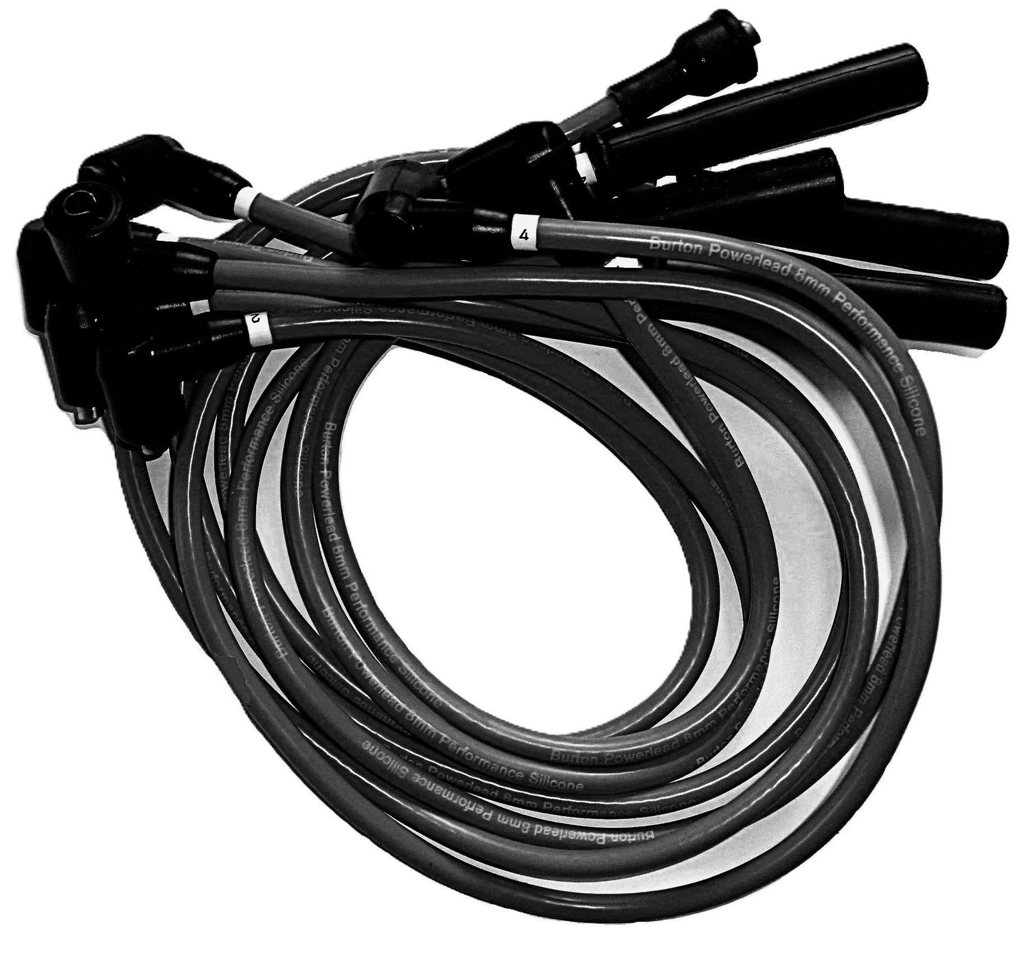 Hochleistung-Zündkabelsatz Burton 8mm Silikon schwarz