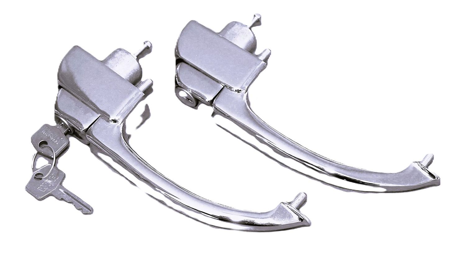 PAAR TÜRGRIFFE VERCHROMT AUßEN INKL. SCHLÜSSELN-AFTERMARKET  TR4-4A