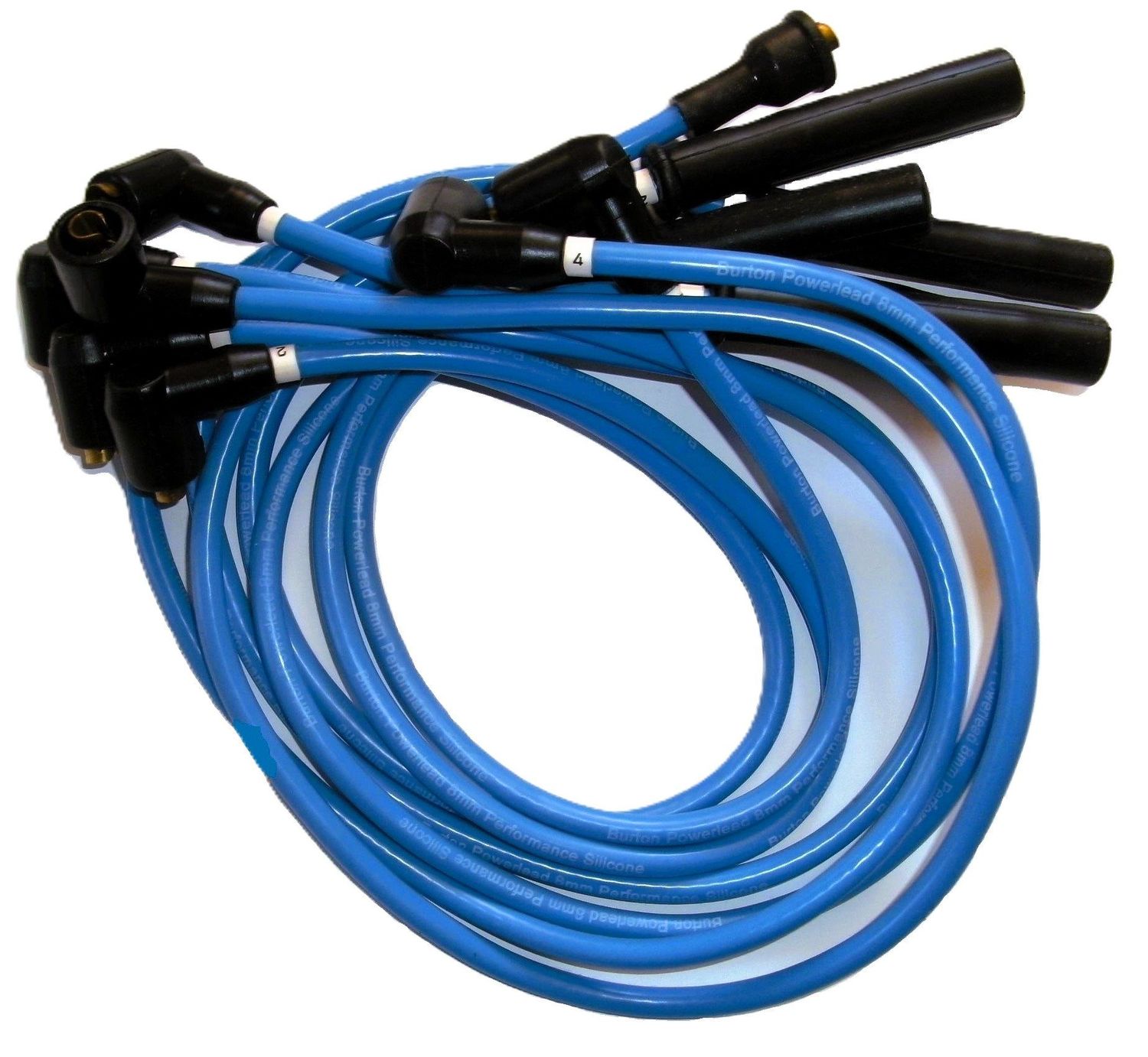Hochleistung-Zündkabelsatz Burton 8mm Silikon blau