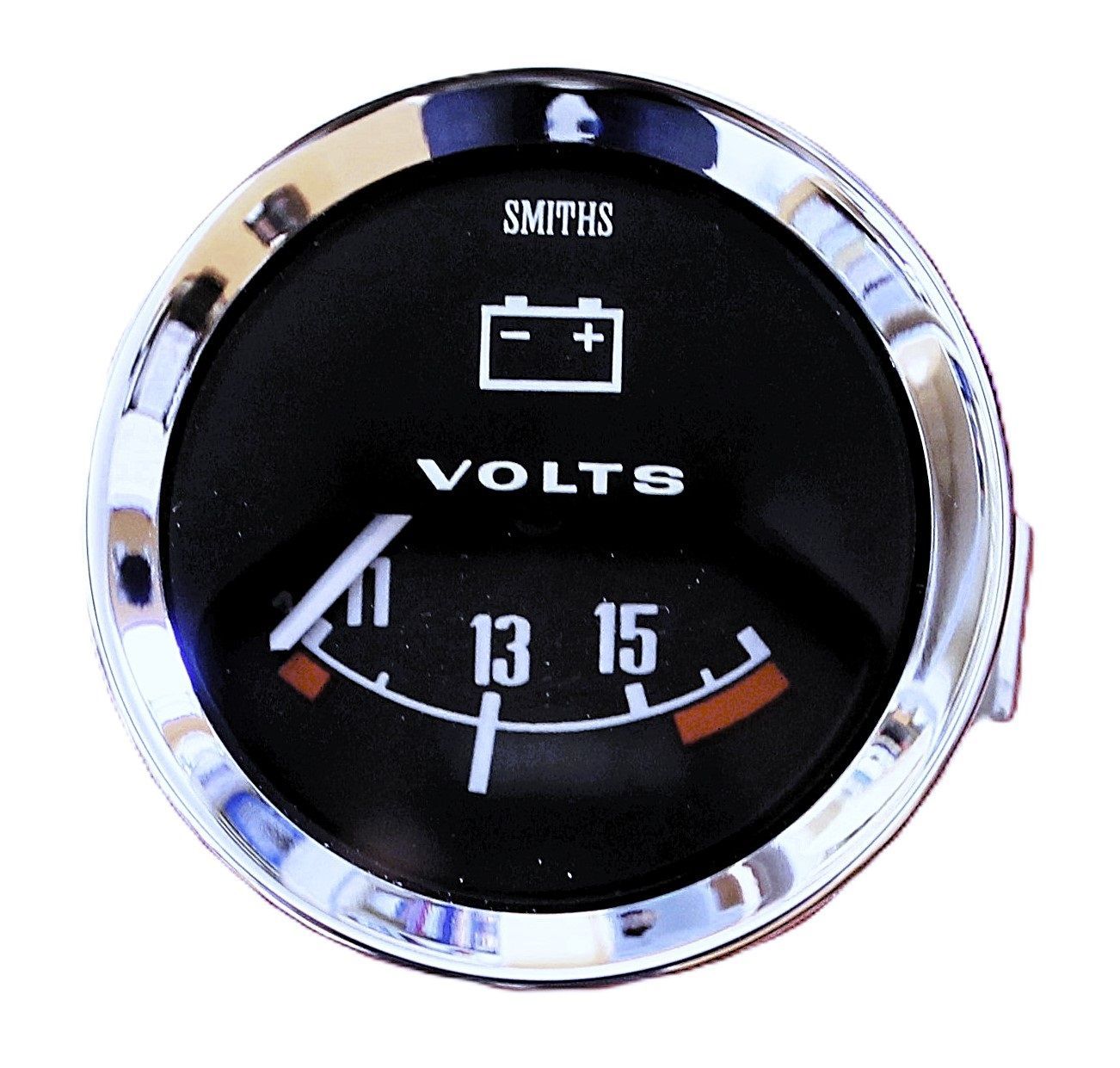SMITHS VOLTMETER ANZEIGEINSTRUMENT 52MM MIT CHROMRAND