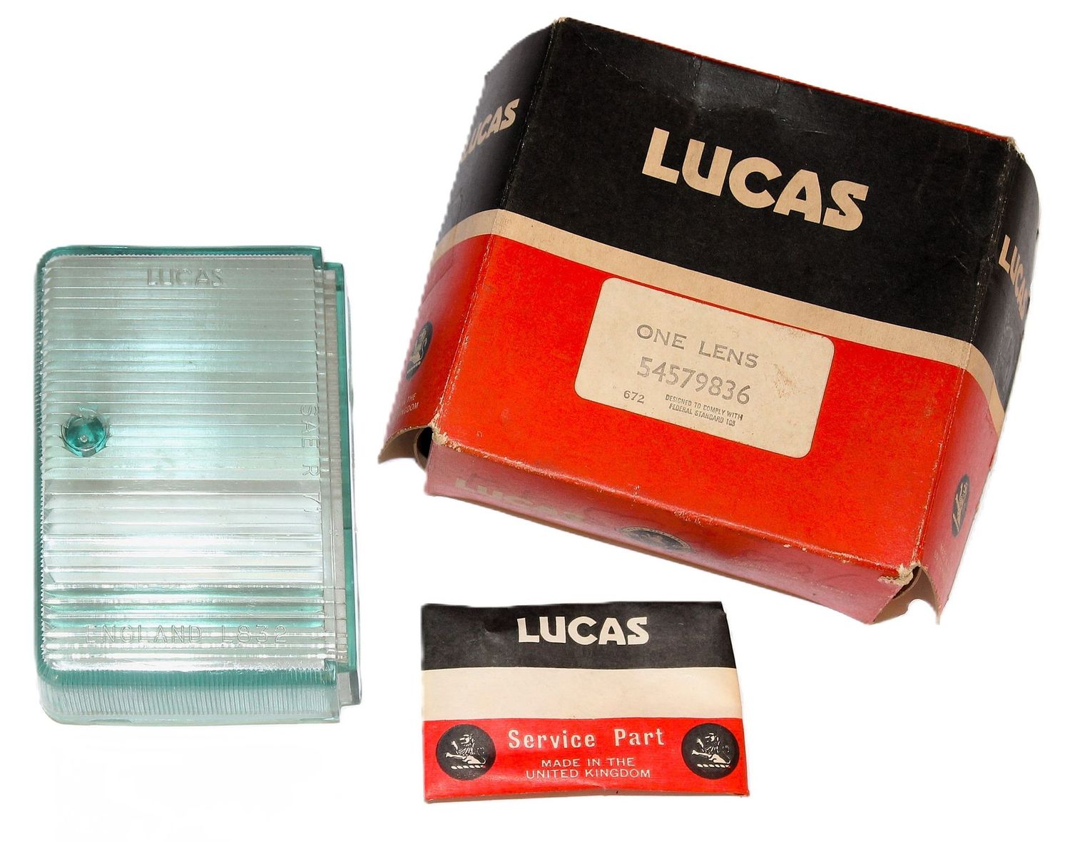 ORIGINALES LUCAS L832-RÜCKFAHRLICHTGLAS RECHTS NOS TR6