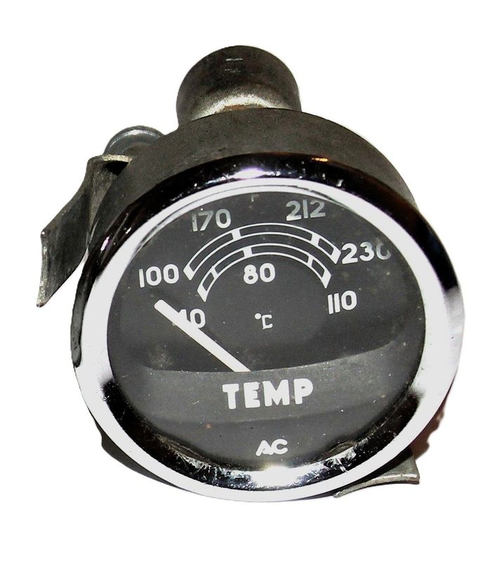 Originale elektrische AC-Wassertemperaturanzeige °F/°C, 52mm, mit zwei Haltern, gebraucht, Vixen/Tuscan V6