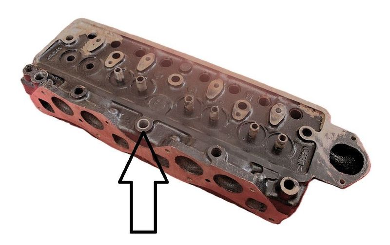 ORIGINALER GUSS-ZYLINDERKOPF HIGH-PORT 86MM STD. GUSSEISEN, GEBRAUCHT, GEPRÜFT & INSTANDGESETZT, TR4-4A