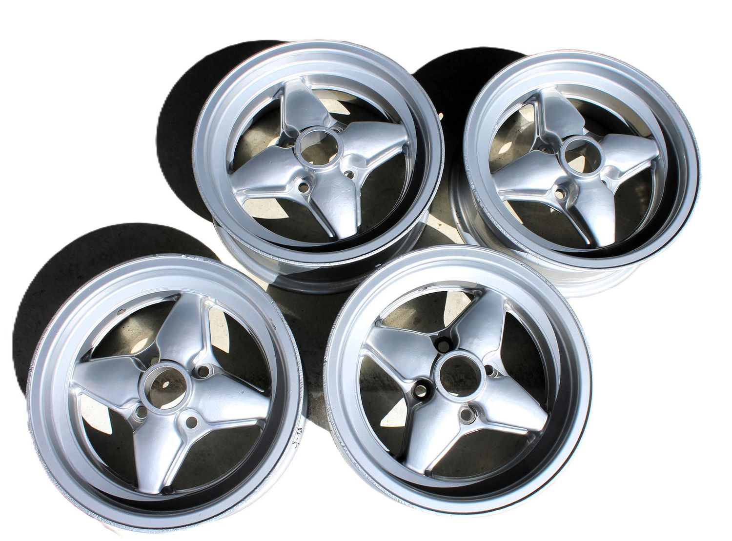 ORIGINALER SATZ ALUMINIUM-FELGEN AMERICAN RACING LE MANS 6" x 15", GEBRAUCHT, TR4-4A-5-250-6 /DATSUN 240Z & 260Z/MGB