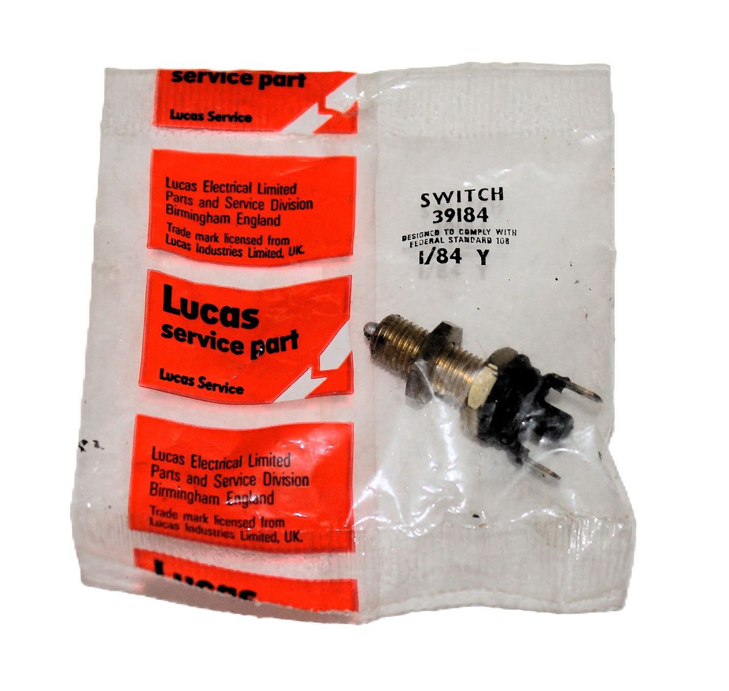 Originaler LUCAS-Bremslichtschalter, NOS, FORD CAPRI/JAGUAR XJ6 & XJS/LAND ROVER 2A/B