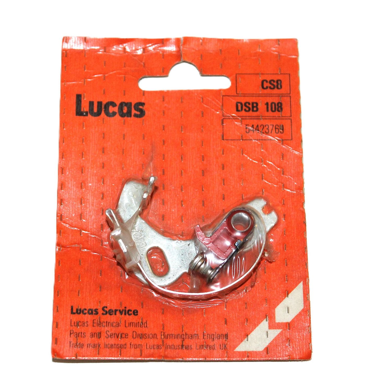Originale LUCAS-Unterbrecherkontakte #CS8 für 45D4-Verteiler, NOS,  TRIUMPH SPITFIRE 1500/MGB/MG MIDGET/MINI